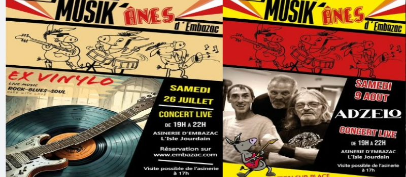 Les Soirées Musik’ânes à l’Asinerie d’Embazac !