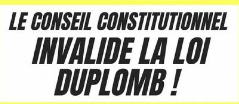 Le conseil constitutionnel censure ..... "énorme nouvelle" ce jugement semble précipité