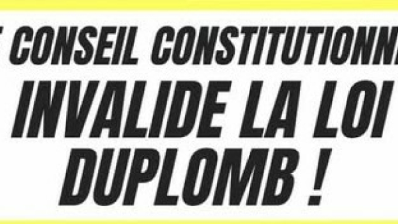 Le conseil constitutionnel censure ..... "énorme nouvelle" ce jugement semble précipité