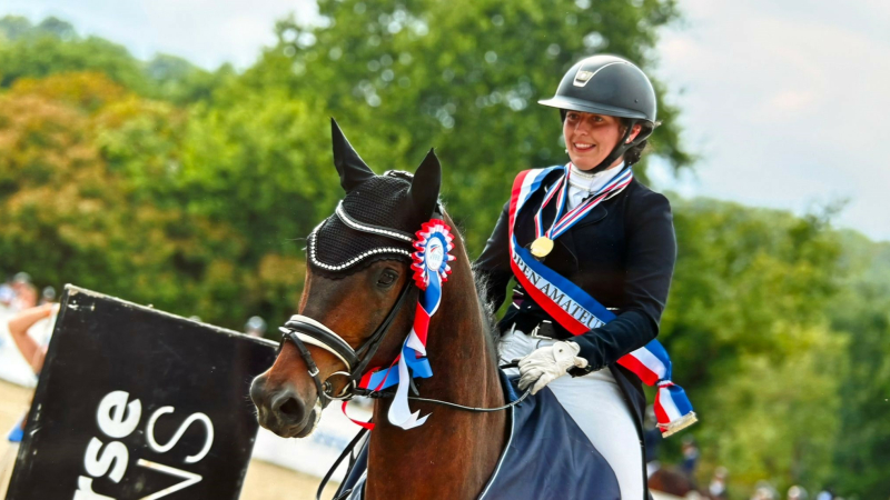 Diane Sabathé, championne de France de dressage, à la radio mercredi
