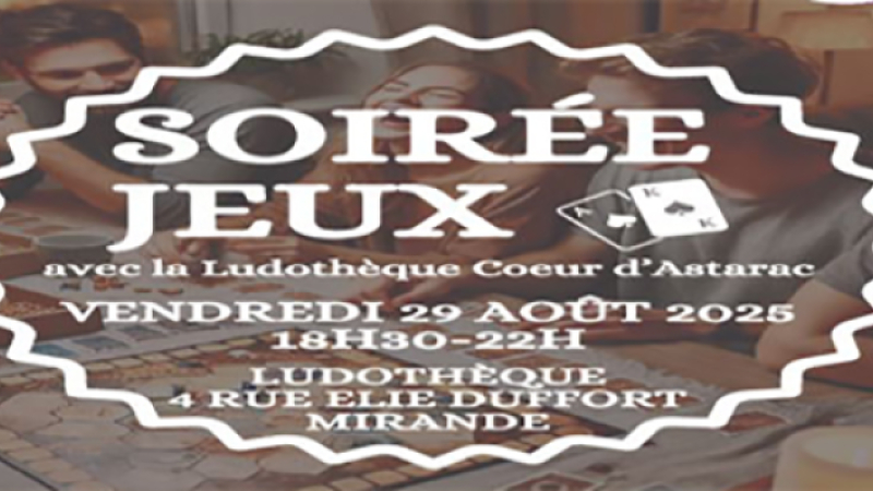 Soirée Jeux avec la Ludothèque Le Coin du Jeu