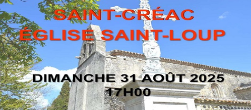 Dimanche 31 août à 17h00 concert jazz à l'église de Saint Créac