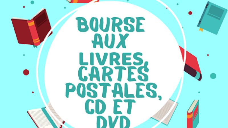 Bourse aux livres, CD, DVD, cartes postales