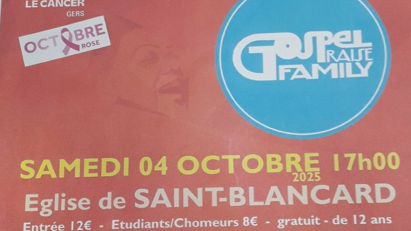 Concert Gospel pour ouvrir l'a campagne  " Octobre rose" avec la Ligue  contre le cancer