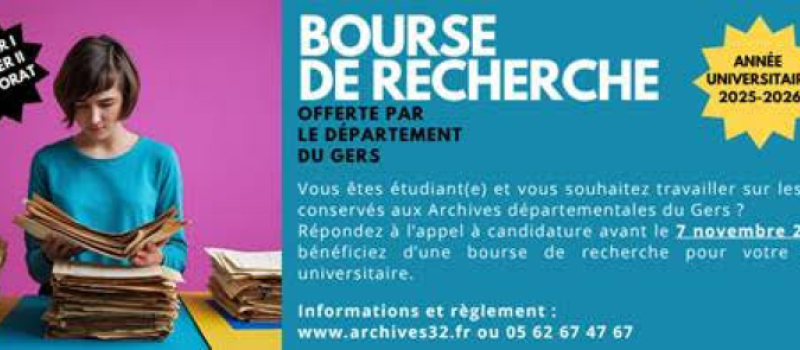 Soutien à la recherche universitaire, bourse de recherche