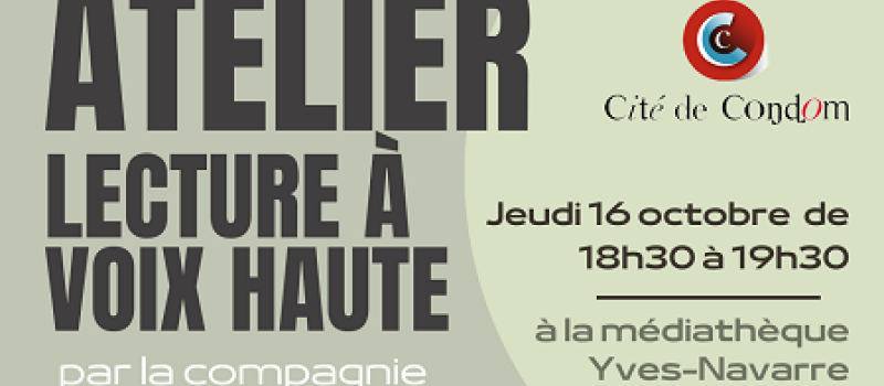 Atelier "lecture à voix haute" à la médiathèque Yves Navarre