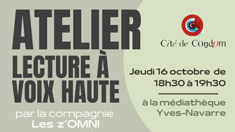 Atelier "lecture à voix haute" à la médiathèque Yves Navarre