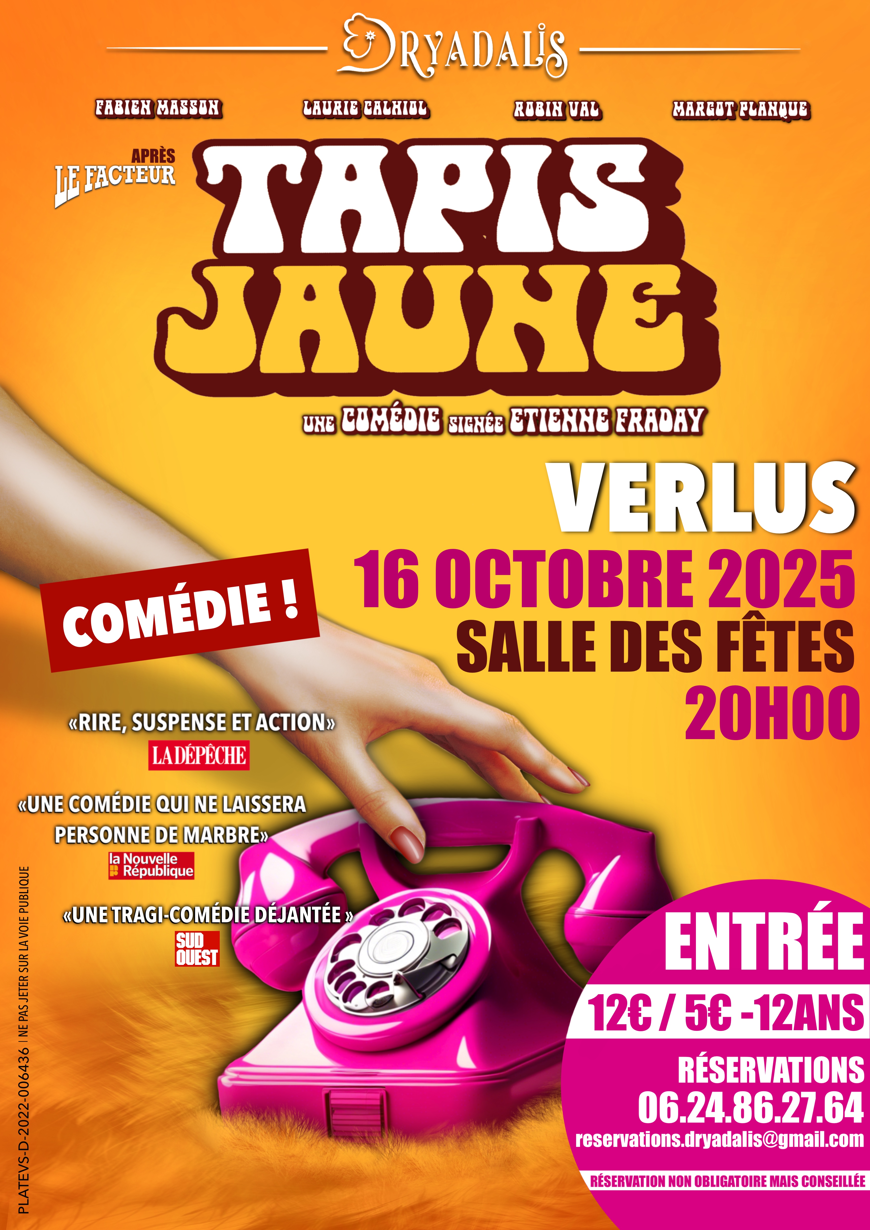 Quiproquos et rires en perspectives pour cette soirée théâtrale à la salle de fêtes