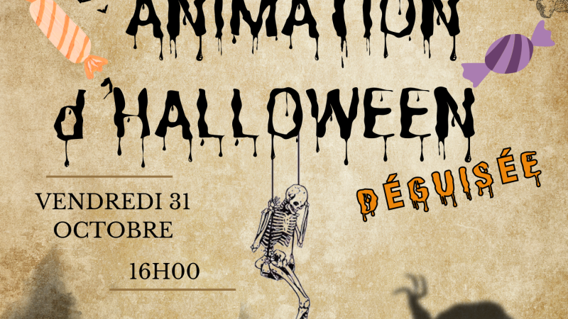 Animation d'halloween gratuite et familiale au musée Campanaire le 31 octobre
