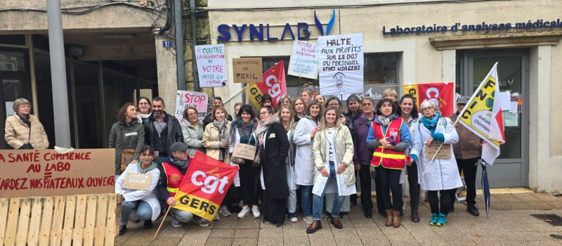 le Député Taupiac en soutien des salariés de synlab Auch