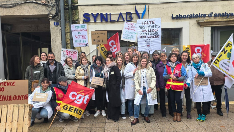le Député Taupiac en soutien des salariés de synlab Auch
