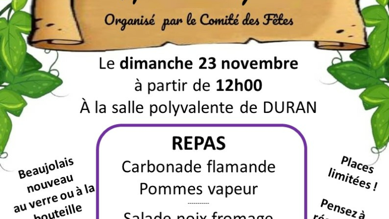 On fête l'arrivée du beaujolais nouveau  ensemble !