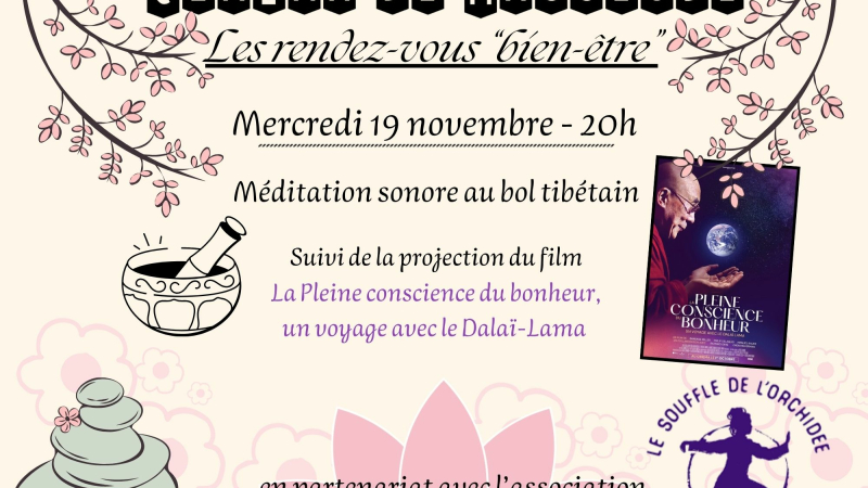 Médiation sonore au bol tibétain , suivie de la projection d'un film