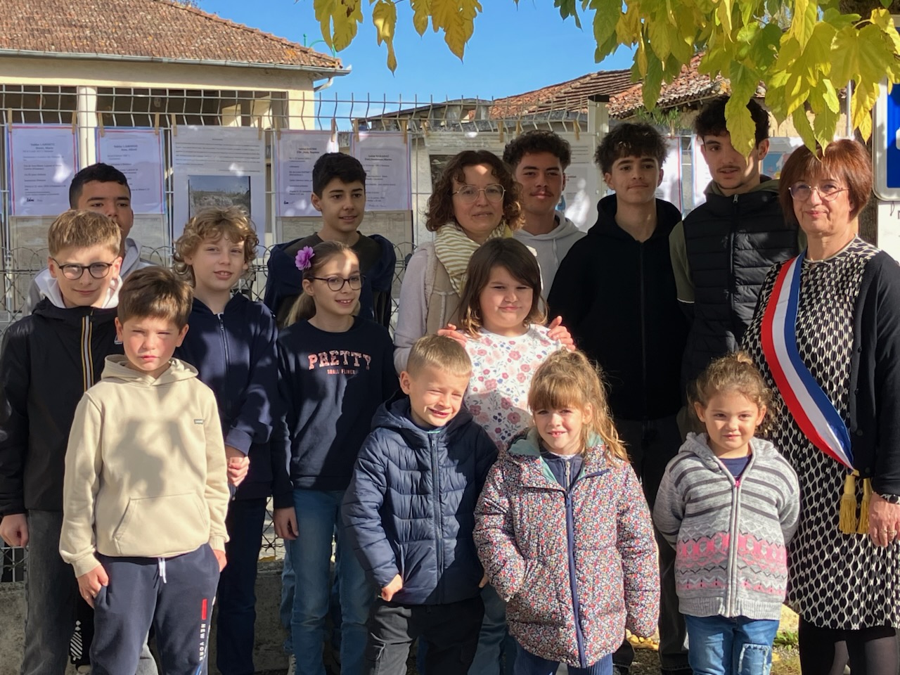La jeune génération avec Mme le Maire