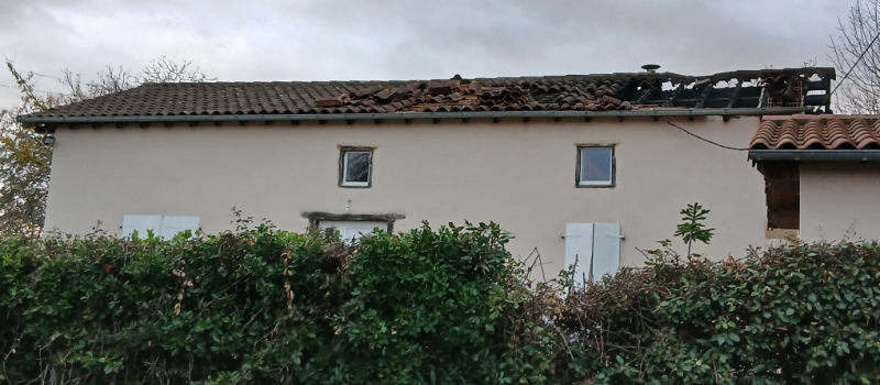 Incendie dans une maison habitée