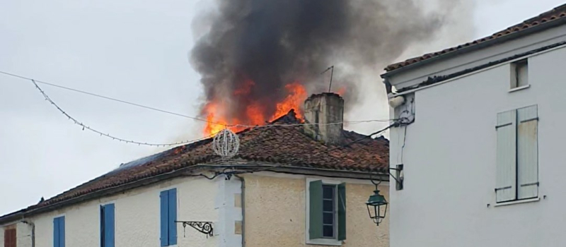 Important incendie à Miélan