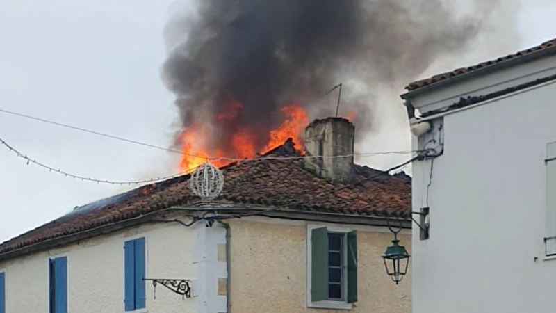 Important incendie à Miélan