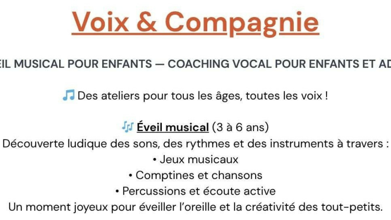 Atelier d'éveil musical
