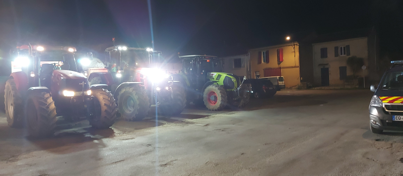 Manifestation agricole dans le Gers | Point de situation vendredi 9 janvier 2026 à 6 h 30 : encore de nombreux obstacles sur les routes