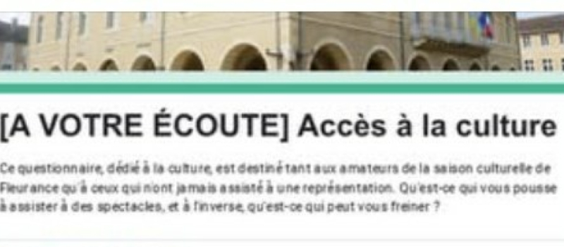 Sondage accès à la culture