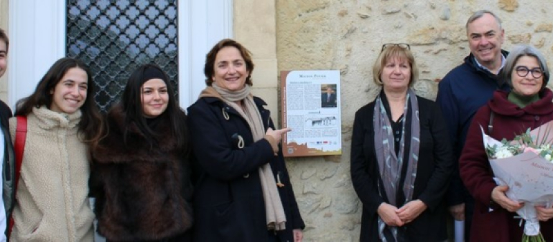 Inauguration de la plaque en hommage à Pierre Potier.