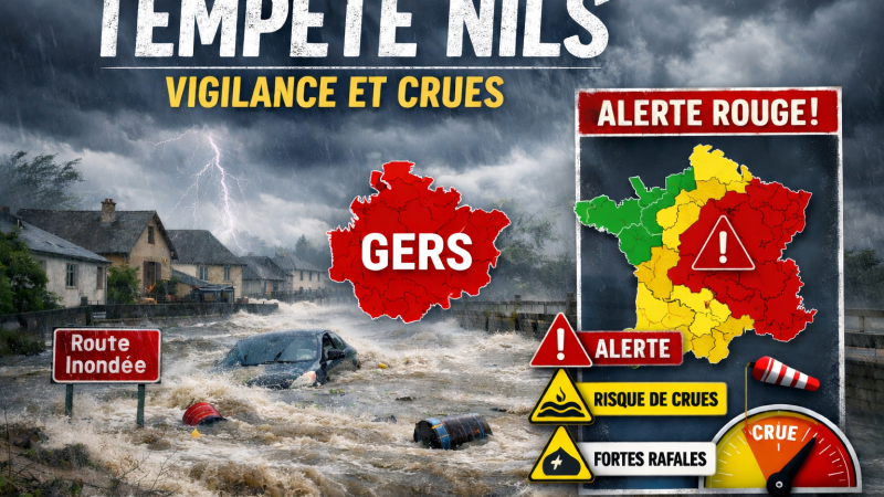 Gers : avis de vigilance et de crues
