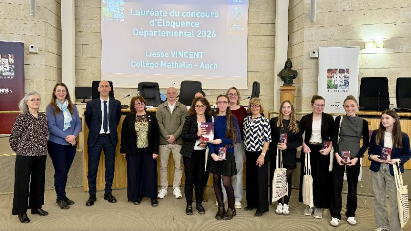 Citoyenneté et laïcité: La 3e édition du concours départemental d’éloquence 2026 récompense Liesse Vincent du collège Mathalin d’Auch