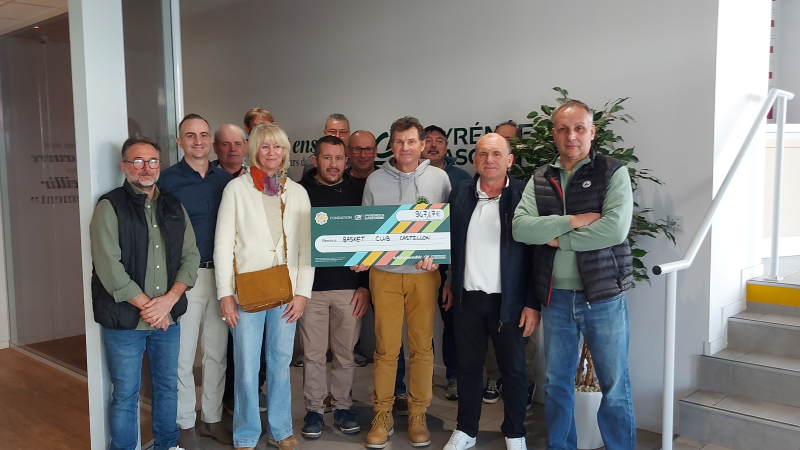 La caisse locale du Crédit Agricole de Vic-Fezensac soutient le Basket Club de Castillon Debats