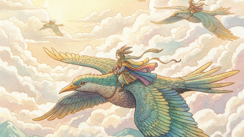 Création théâtrale "A CHEVAL SUR LE DOS DES OISEAUX" par la Compagnie La Langue Ecarlate