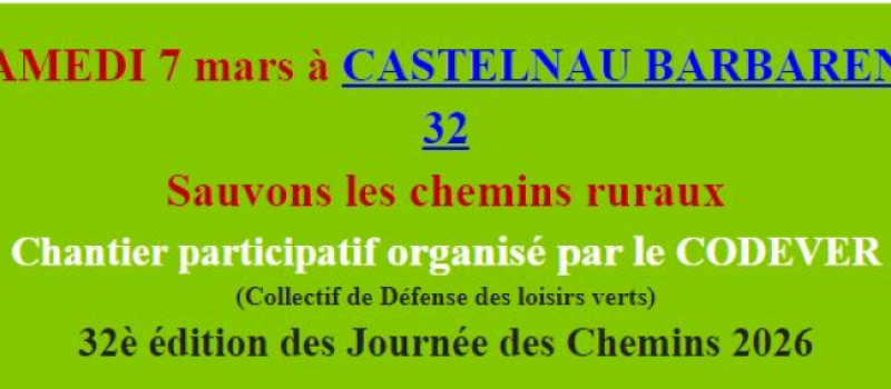 Journée des Chemins ruraux : Réouverture d'un chemin obstrué