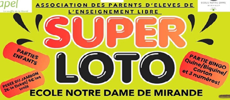 Loto de l'école Notre Dame