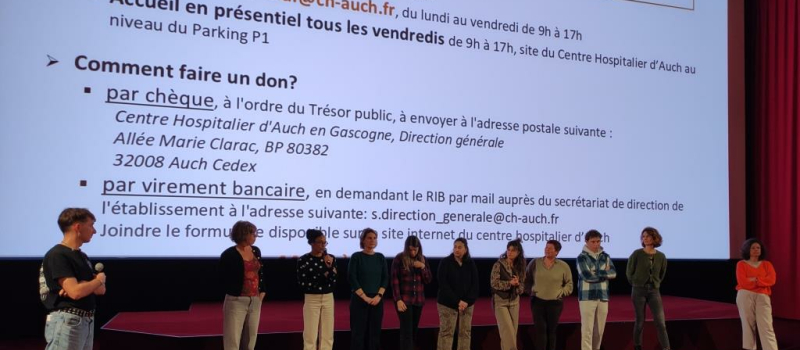 Salle comble à CINE 32  pour le film "La Maison des Femmes"  et la présentation par Véronique Lejeune, médecin gynécologue, Cheffe du pôle Mère-Enfant et  médecin responsable de la Maison des Femmes du Centre Hospitalier d'Auch en Gascogne