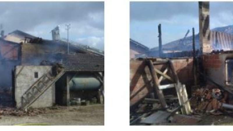 Deux bâtiments détruits par un incendie