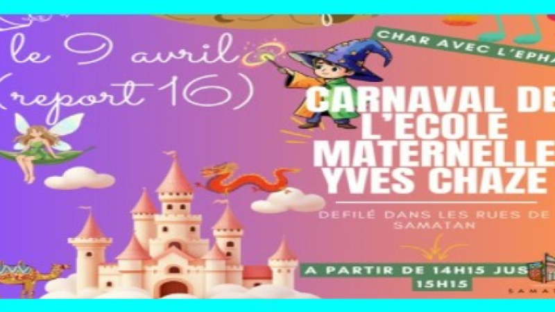 Carnaval de la maternelle le 9 avril