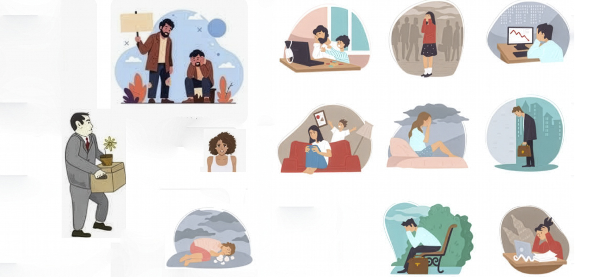 Silhouettes de demandeurs d'emploi (Istock)