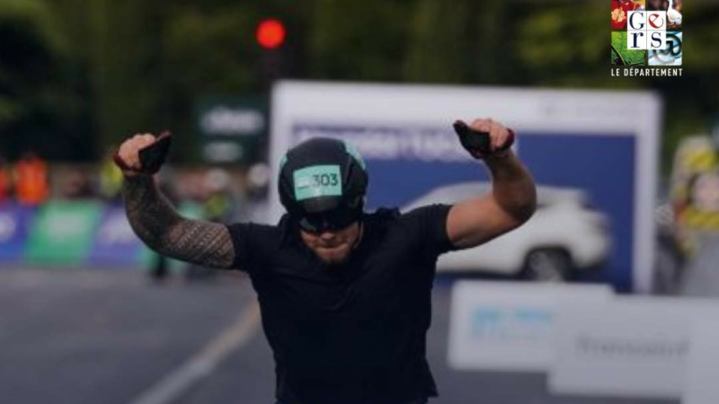 Thibault Daurat, vainqueur de la catégorie handisport du Marathon de Paris 2026