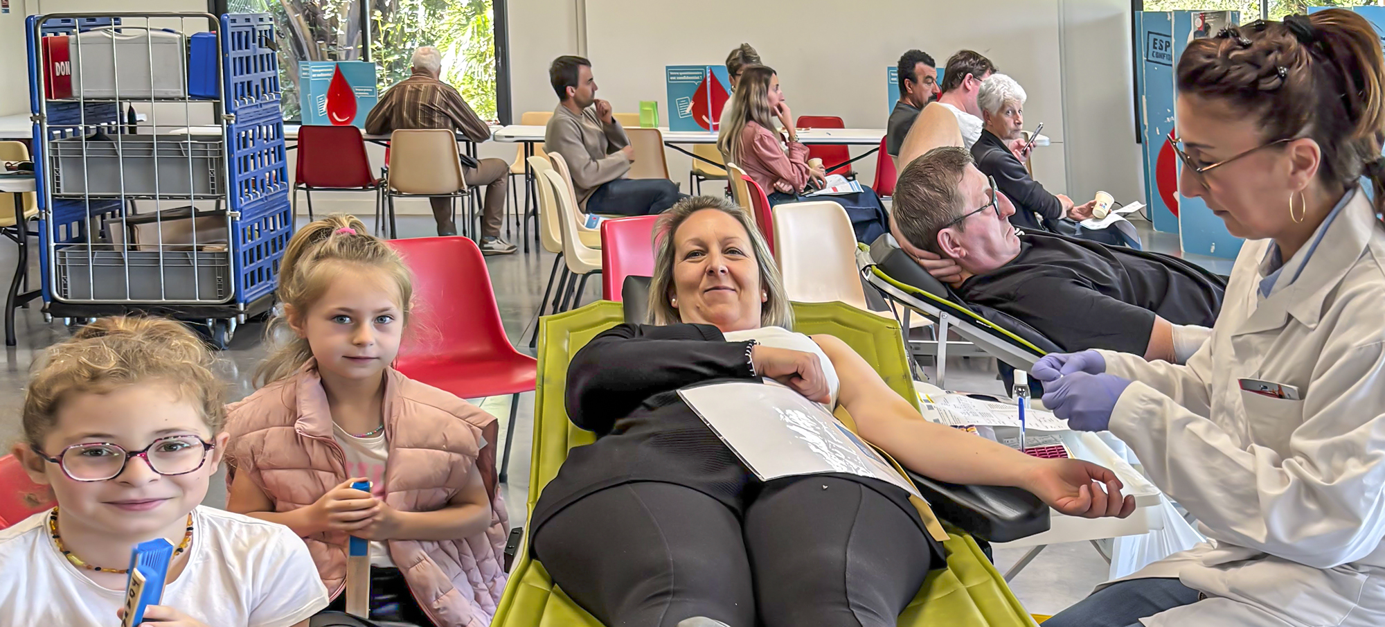 Donneurs en action (photo communiquée par Rolande Delord)