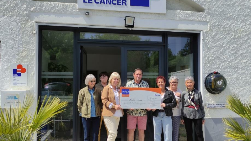 L'ACA a remis un  chèque de 1000 euros à La Ligue contre le cancer
