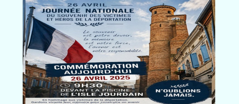 Journée du Souvenir et de la Déportation - Cérémonie du 26 avril 2026