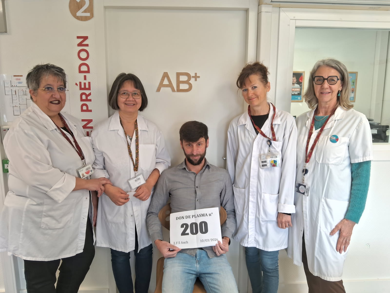 200ème don de plasma Julien Monill