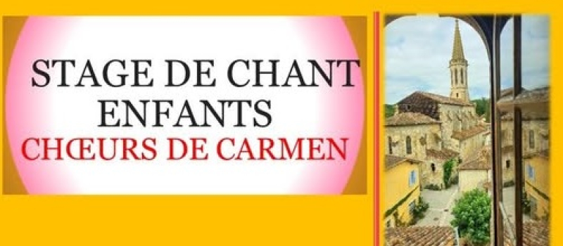 Stage de chants enfants / Le Chœur des Gamins dans l’opéra “Carmen”