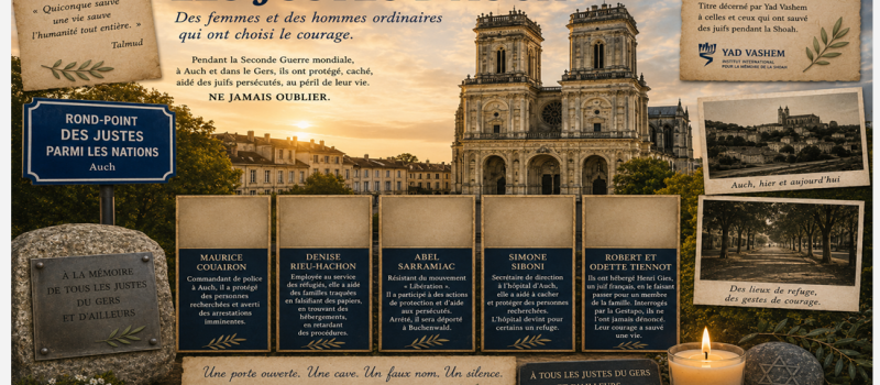 hommage aux Justes parmi les Nations d'Auch