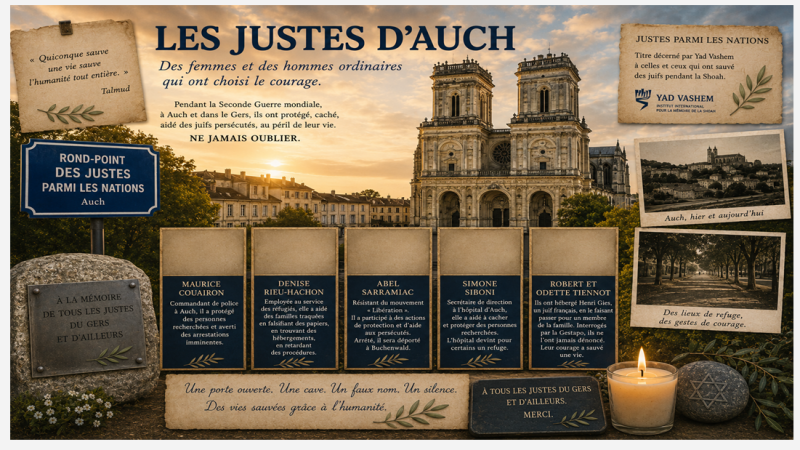 hommage aux Justes parmi les Nations d'Auch