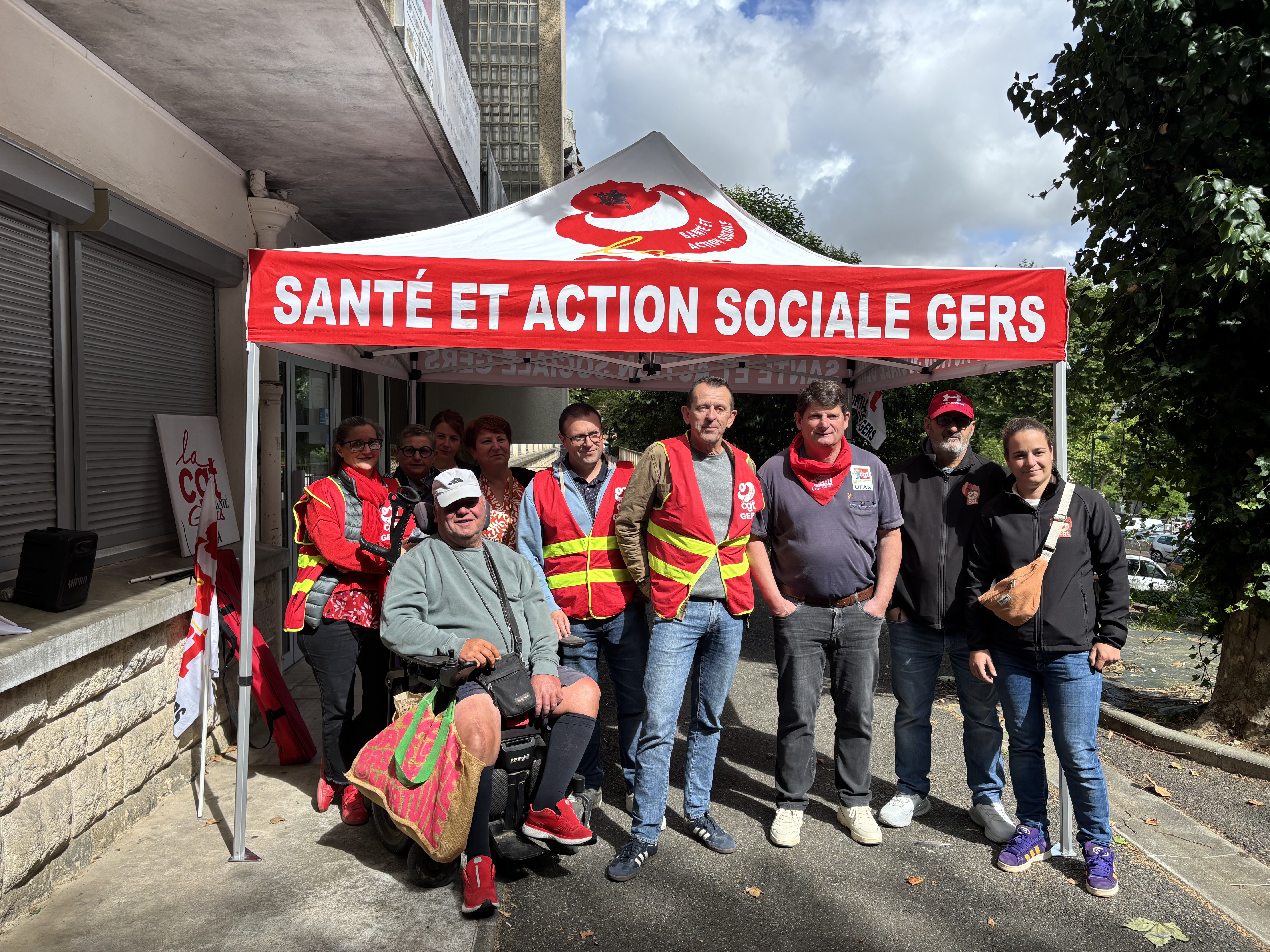 la CGT Santé Action Sociale du Gers se mobilise
