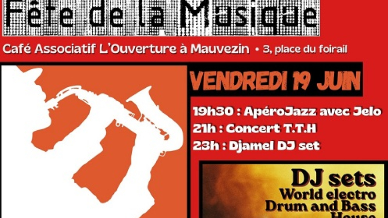Fête de la musique : vendredi 19 juin 2026 et samedi 20 juin 2026 à "L'Ouverture"