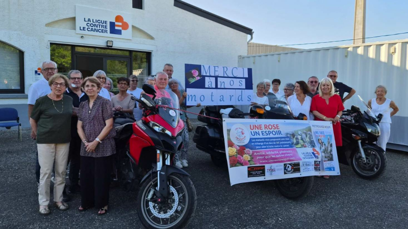 Une mobilisation exceptionnelle des motards gersois au profit de la recherche  contre le cancer .