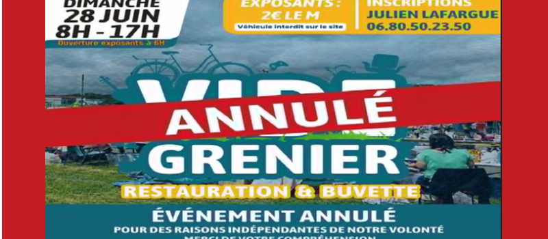 FCM Vide grenier annulé