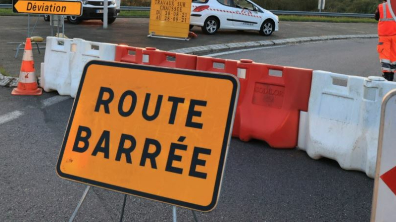 Travaux sur la rocade d'Auch D1124, nuit du 9 au 10 juillet