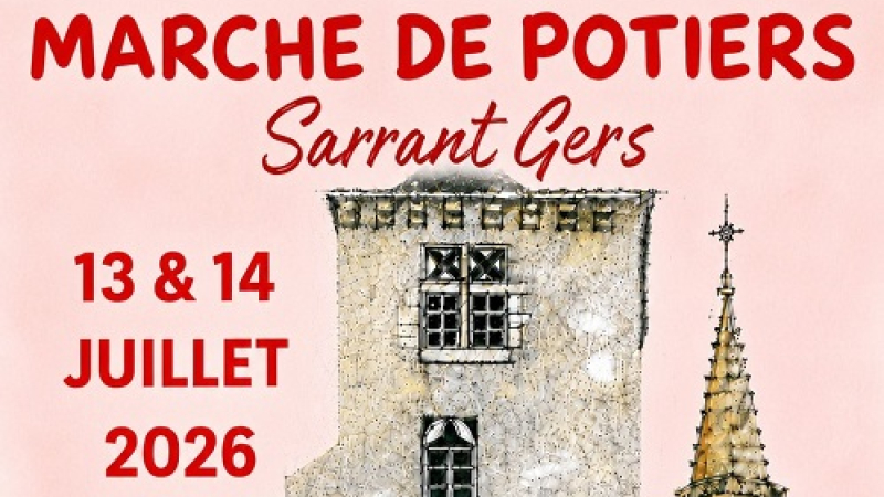 Sarrant accueille son traditionnel Marché des Potiers les 13 et 14 juillet