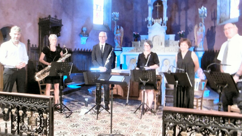 Avec l’ensemble « les Vents en Portée», émanation de la  Société philharmonique de Mirande ,